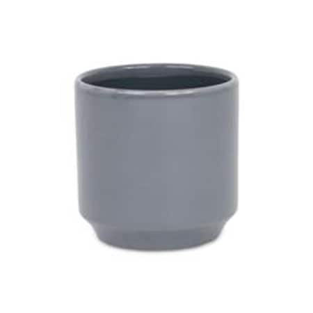 Cheungs Elegora Straight Side Solid Color Ceramic Pot, Gray - Medium 5930GR